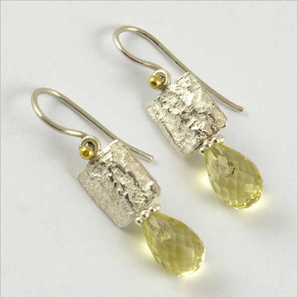 lemon-citrin ohrhänger earrings lemon citrine citrin silber silver plata schmuck handarbeit handmade exclusive exklusive gold oro