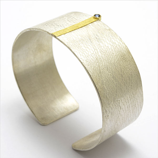 bracelet silver pure gold saphir handmade armreif feingold handarbeit pulsera plata oro safiro