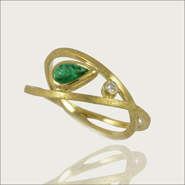 smaragd ring emerald gold esmeralda colombia kolumbien