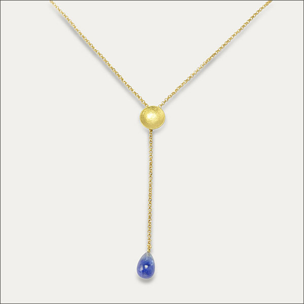 Saphir kollier collier necklace kette gold oro collar safiro saphire 