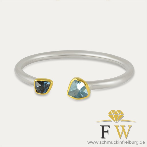 aqua aquamarin topas armreif bracelet blau blue silber silver gold schmuck handmade handarbeit goldschmied freiburg
