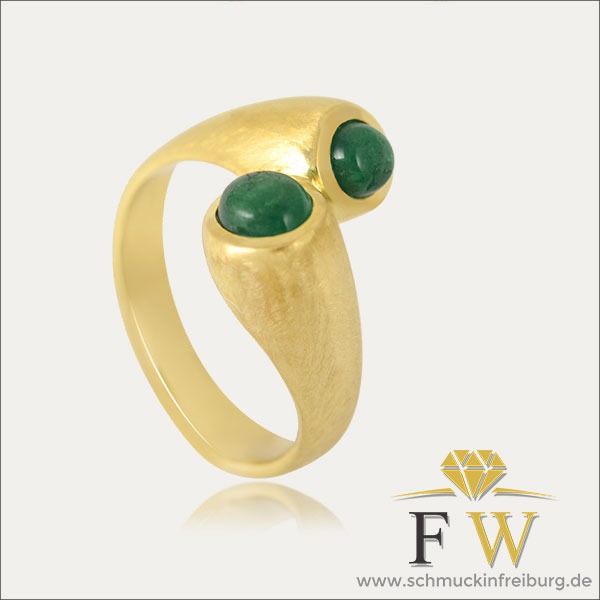 smaragd emerald ring gold schmuck handmade handarbeit goldschmied freiburg